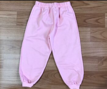 Calça moletom rosa bebê