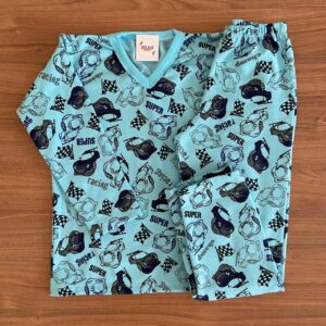 Pijama Inverno Carros - Tamanho 8